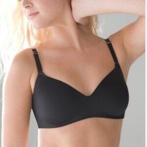 Soma Black Wireless Bra Seamless Vanishing Back Lined Smooth Basic Plus Size 38B